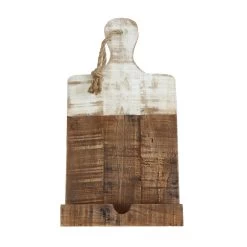 Wood Cookbook Or Tablet Holder, White Dipped Finish