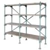 Wood & Metal Vintage Repro 4-Tier Shelf, Distressed Blue (Pick Up Only)