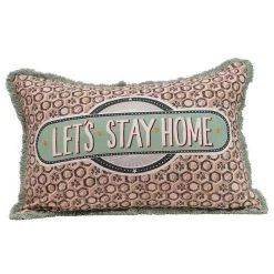 Creative Co-Op Let's StayHome Lumbar Pillow