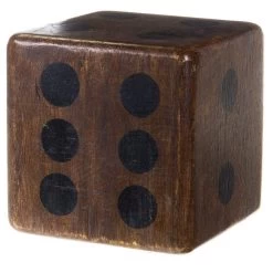 Creative Co-Op Mango Wood Hand Carved Dice