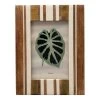 Brown And Ivory Striped Photo Frame