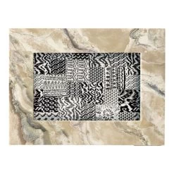 Creative Co-Op Marbled Cream Color Photo Frame