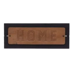 Embossed Leather And Metal Home Wall Decor