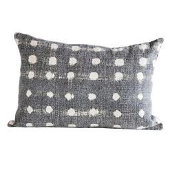Charcoal Polka Dot Slub Accent Pillow