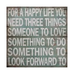 For A Happy Life Wall Decor
