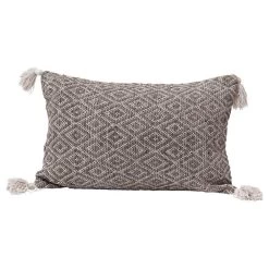 Cream And Tan Lumbar Pillow