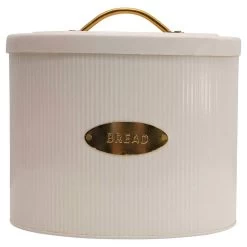 Creative Co-Op Metal Oval Bread Box