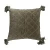 Quilted Velvet Green Pillow