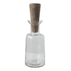 Creative Co-Op Glass Decanter With Wood Stopper