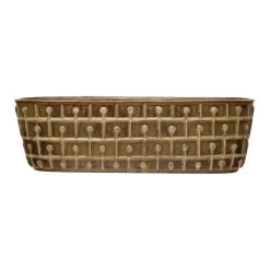Creative Co-Op Embossed Stoneware Window Planter
