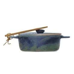 Creative Co-Op Stoneware Brie Baker