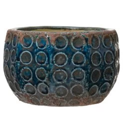 Creative Co-Op Embossed Terrra Cotta Planter
