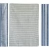 Cotton Kitchen Tea Towel, Blue & Cream, 3 Style Options