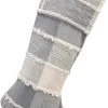 Cotton Plaid Christmas Stocking With Frayed Edges