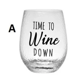 Happy Hour Saying Drinking Glass, 4 Style Options -Creative Co-op Sales Store A eefc5d9a 43ce 4865 8e51 62653e918fad