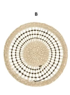 Hand-Woven Seagrass Placemat, Natural & Black, 2 Style Options -Creative Co-op Sales Store B 677bc3bf db6a 42b8 95f1 0947d6ae64a8