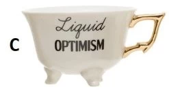 Bar Saying Stoneware Footed Teacup With Gold Electroplating, Black & White, 6 Style Options -Creative Co-op Sales Store C 363d11c6 a290 4edf 803d e8cd1429169d