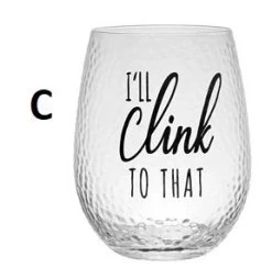 Happy Hour Saying Drinking Glass, 4 Style Options -Creative Co-op Sales Store C 3b35d5b2 7166 4041 a1f9 c5d17268d789