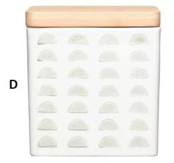 Hand-Stamped Stoneware Canisters With Bamboo Lid, 4 Color Options -Creative Co-op Sales Store D 16cd434d 0995 4b13 992c 6f4d15748861