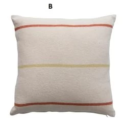 Cotton Flannel Pillow With Pattern, Cream & Rust, 2 Style Options -Creative Co-op Sales Store b e9bd0ec9 e513 4439 9104 0a41020d8277