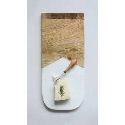 Marble Mango Wood Cutting Board With Canape Knife