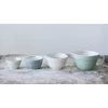Stoneware Batter Bowl Measuring Cups, Blues, Set Of 4
