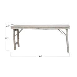 Reclaimed Wood Folding Table, Whitewashed (Pick Up Only) -Creative Co-op Sales Store df3711 7