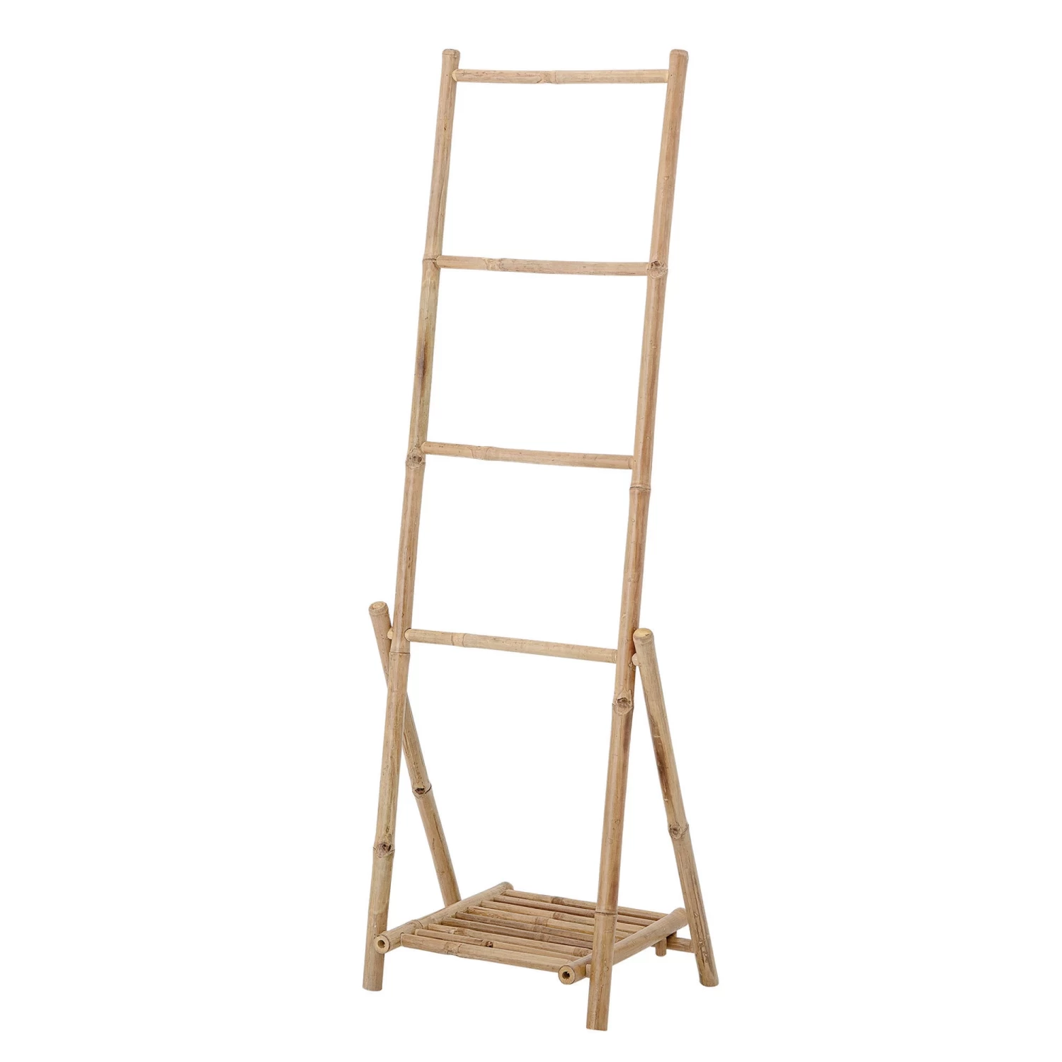 Decorative Bamboo Folding Ladder With Bottom Shelf, Natural (Pick Up Only) 3 Decorative Bamboo Folding Ladder With Bottom Shelf, Natural (Pick Up Only) - Image 3