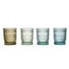 Embossed Drinking Glass, 4 Color Options (Pick Up Only)