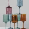 Stemmed Wine Glass, 4 Color Options (Pick Up Only)