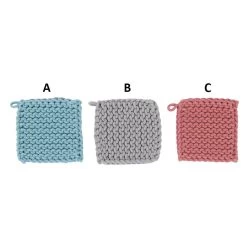 8" Square Cotton Crocheted Pot Holder, 3 Color Options -Creative Co-op Sales Store df5467a