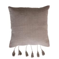 Pillow With Tassel Ties, Grey -Creative Co-op Sales Store df5569