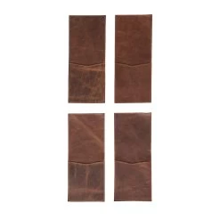 Leather Cutlery Sleeves, Brown, Set Of 4 -Creative Co-op Sales Store df5710 5