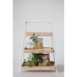 3-Tier Tray With Removable Trays, White & Natural (Pick Up Only) -Creative Co-op Sales Store df6180 1