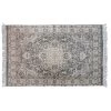 Cotton Printed Dhurrie Rug With Fringe, Multi Color (Pick Up Only)
