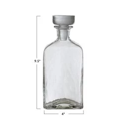 Hammered Glass Drink Decanter With Top (Pick Up Only) -Creative Co-op Sales Store df7670 9