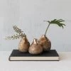 Metal Vase With Burnt Gold Finish, 3 Size Options