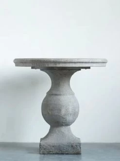 Magnesia Pedestal Table, Cement Finish (Pick Up Only)