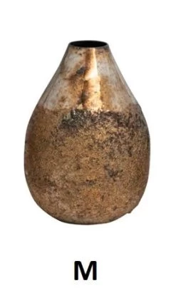 Metal Vase With Burnt Gold Finish, 3 Size Options -Creative Co-op Sales Store m 8432411c fc17 48c8 8a0f e6236c689862