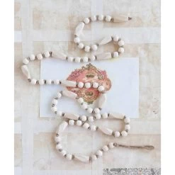 72"L Paulownia Wood Bead Garland, Natural