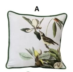 Vintage Reproduction Bird Pillow With Velvet Back -Creative Co-op Sales Store xm8958aaa