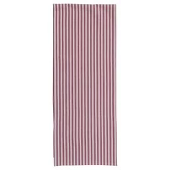 72" Woven Cotton Table Runner With Stripes, Red & White
